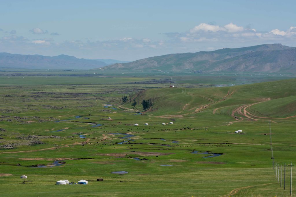 Vue infinie sur la steppe