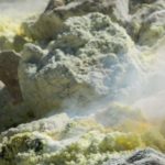 Cratère du Stromboli, vapeur de soufre