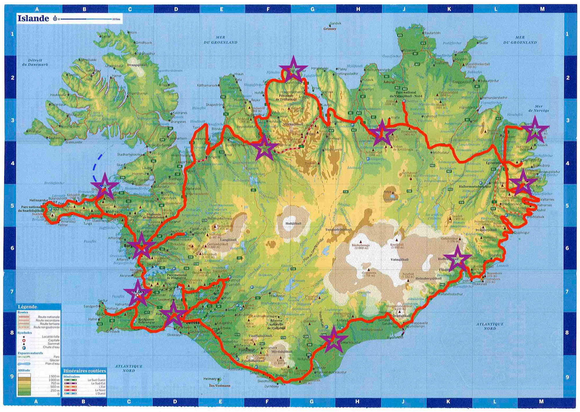 Islande itinéraire
