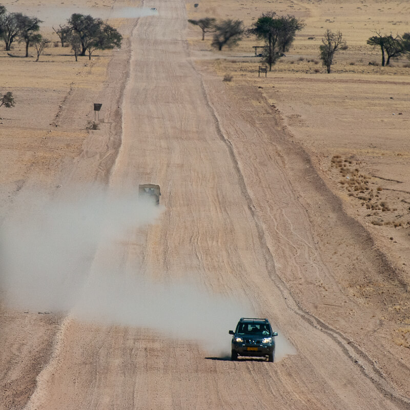 Afrique australe -Namib, la piste est longue vers l'Atlantique
