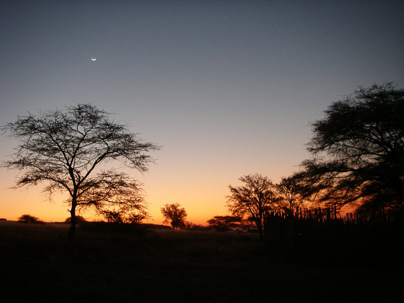 Afrique australe -Namib - coucher de soleil à Solitaire