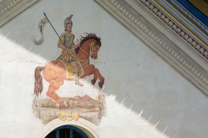 Mercantour, Saint-Dalmas-le-Selvage, fresque sur l'église
