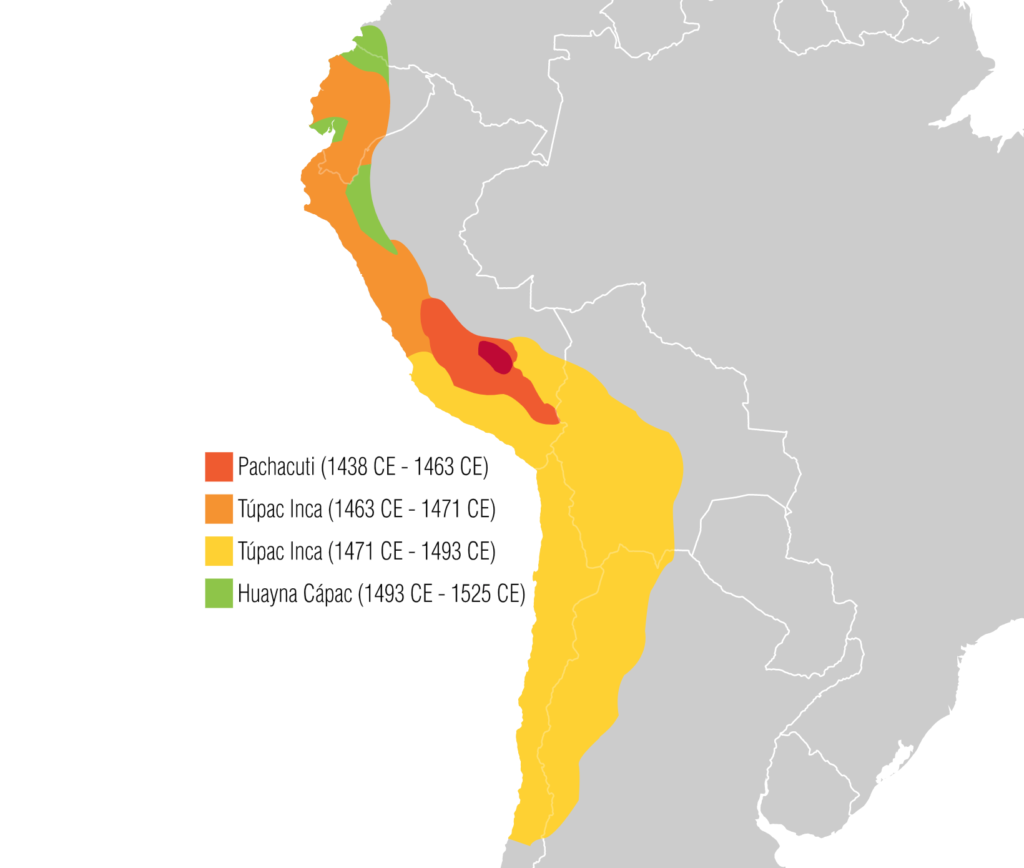 Extension de l'empire Inca