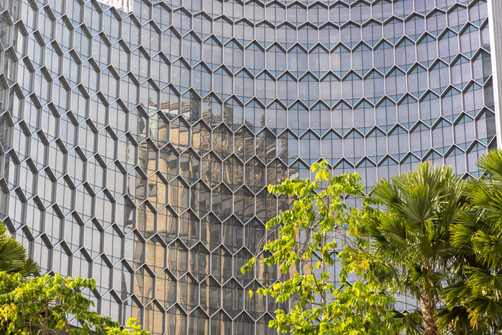 Centre de Singapour, architecture en nid d'abeille