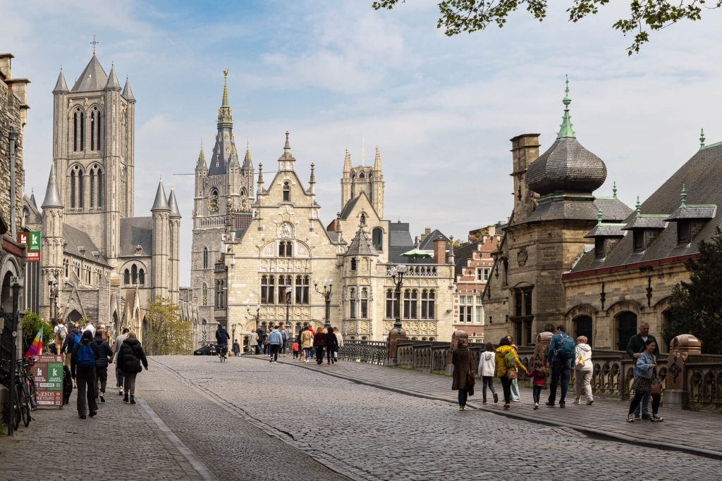 Belgique, Gand - la cathédrale et le Beffroi