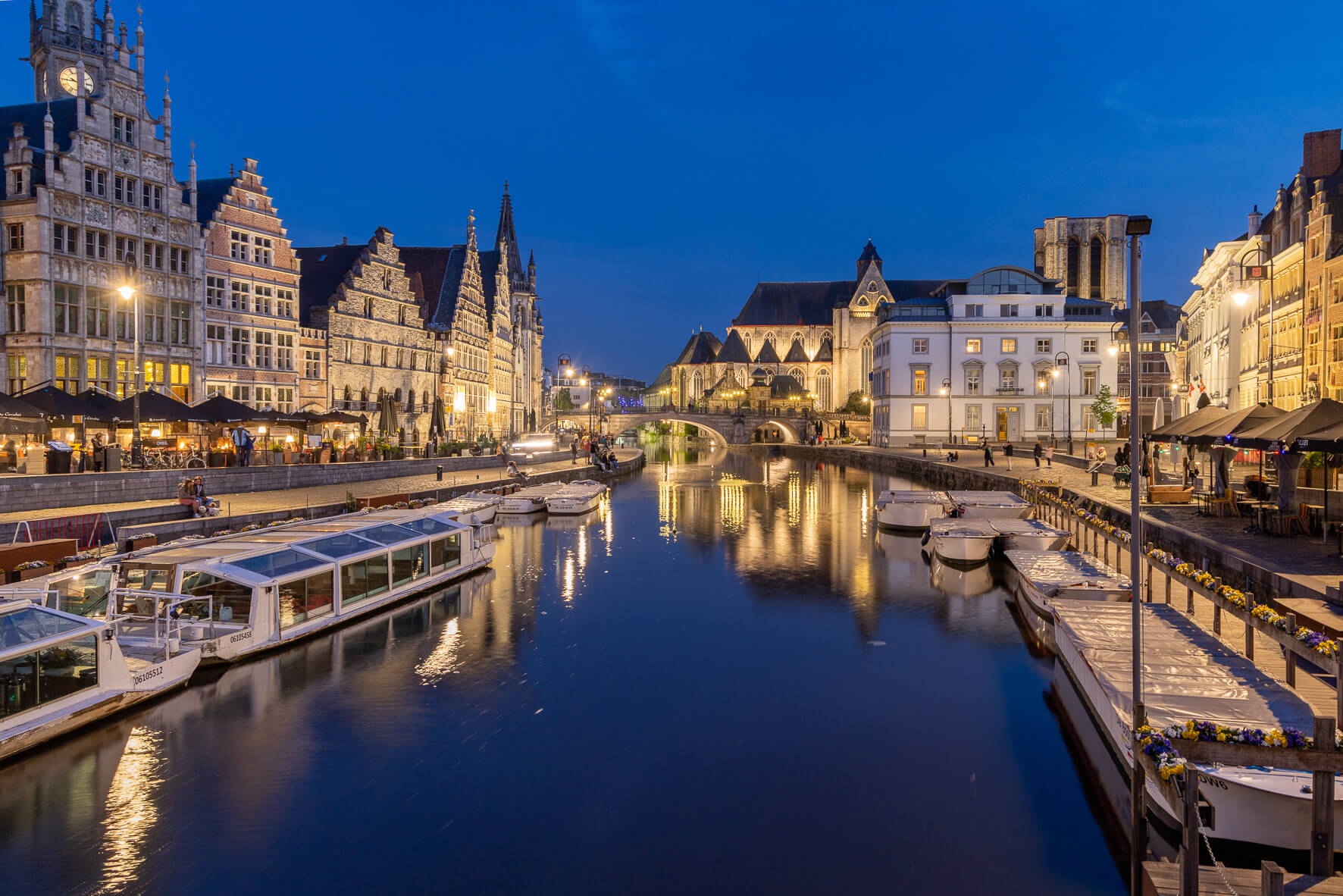 Belgique, Gand - les quais de nuit