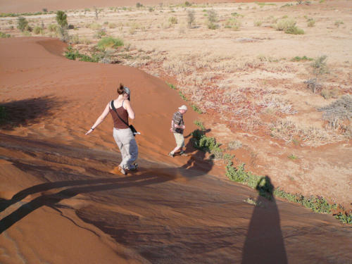 Afrique australe -Namib, on remplit nos chaussures de sable en dévalant les dunes