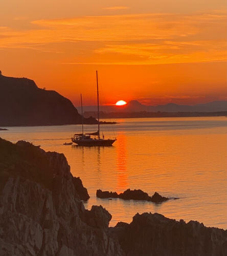 France - Baie de Collioure, coucher de soleil