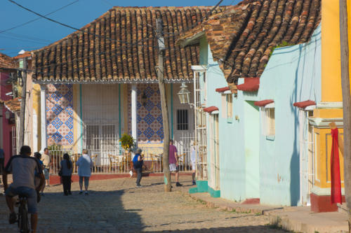 Cuba - Trinidad, maisons décorées avec des céramiques