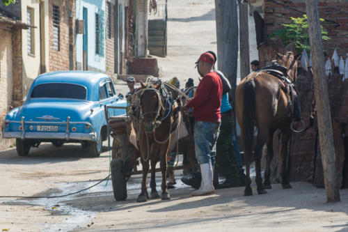 Cuba - Trinidad, les chevaux pour les locaux, les belles amércaines pour promener les touristes