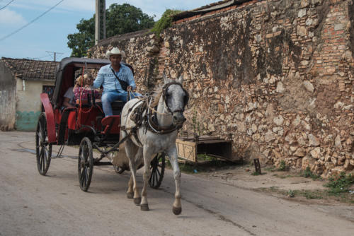 Cuba - Trinidad, il y a aussi des calèches pour les touristes