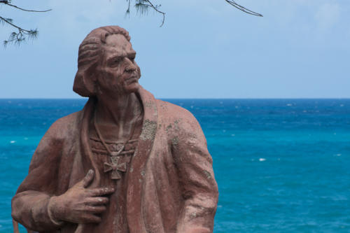 Baracoa, statue de Christophe Colomb qui débarqua ici