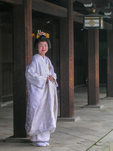 Japon,Tokyo - Quartier Arajuku, mariage au temple Meiji-junku