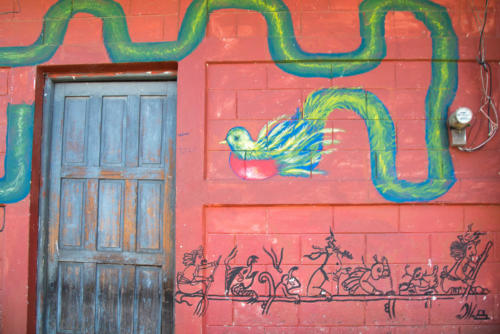 San Juan de la Laguna, peinture murale du serpent à plumes