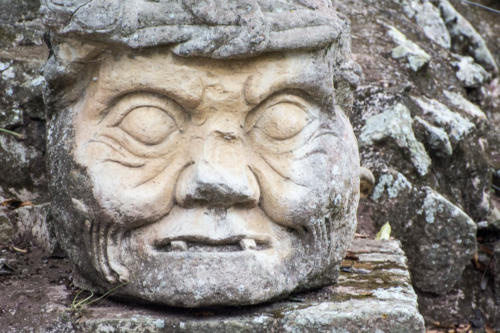 Site archéologique maya de Copan ruinas, tête maya