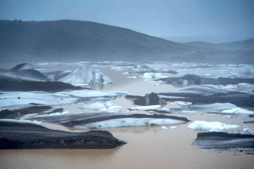 Islande, Parc de Skaftaffell, lagune glaciaire de Fjallsarlon