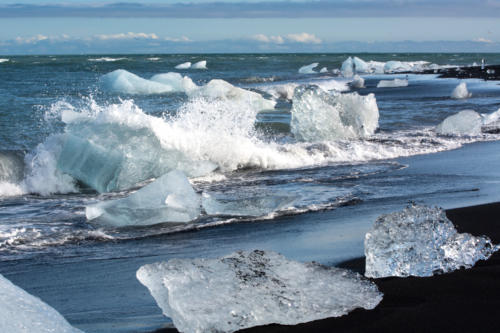 Islande, Parc de Skaftaffell, la plage aux diamants de Jokulsarlon