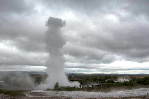 Grande hauteur pour le geyser