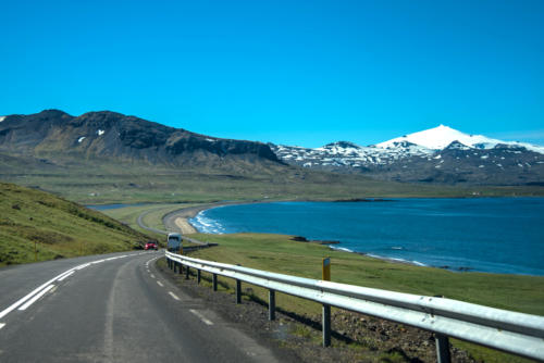Islande, Péninsule de Snaefellsness, route vers le glacier Snaefellsjokull