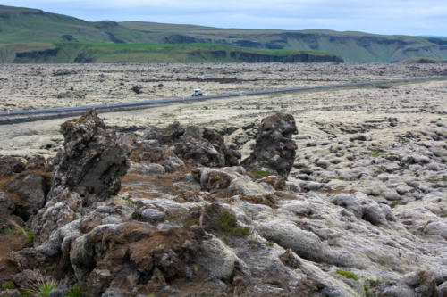 Islande, champ de lave du volcan Laki