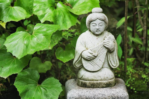 Japon, Kamakura - statue au temple Hase Dera