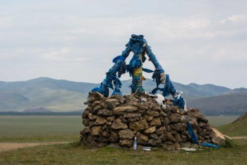 Mongolie - entre Karakorum et l'Orkhon. Ovoo
