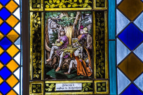 Sintra, vitrail du palais de la Pena
