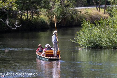 Nouvelle Zélande Sud - Christchurch, jardin botanique, barque 