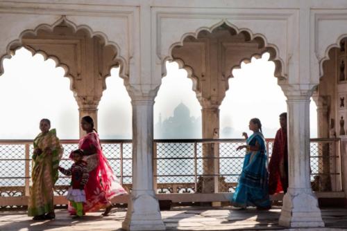 le Taj Mahal vu du fort rouge