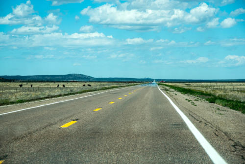 Route 66 très longue, très droite, assez monotone