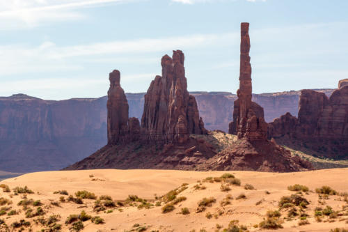 Aiguilles de pierre à Monument Valley