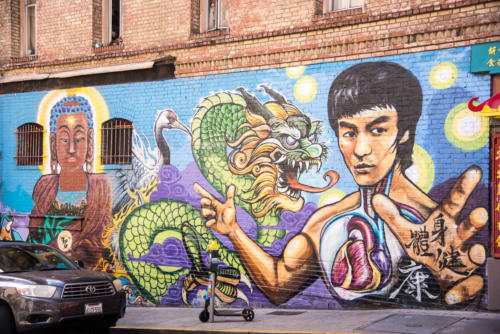 San Francisco- fresque murale à Chinatown