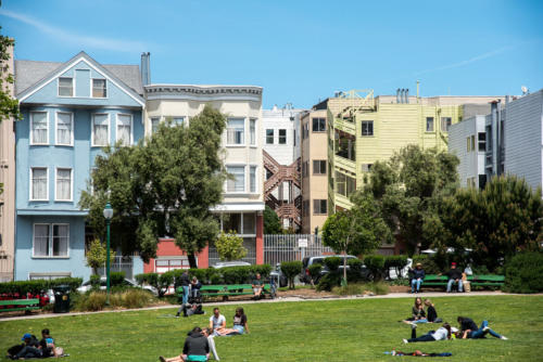 San Francisco - un des nombreux petits jardins sur les places de la ville