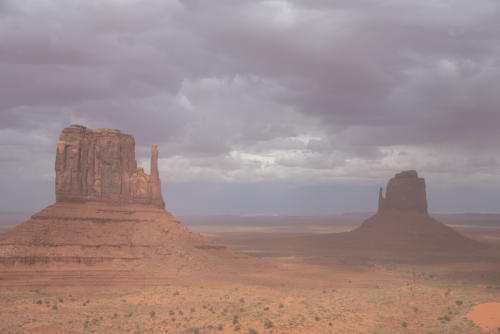Tempête de sable à Monument Valley