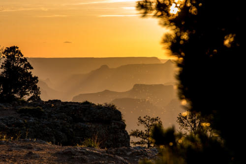 coucher de soleil à Grand Canyon