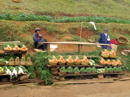 Madagascar, vente de légumes
