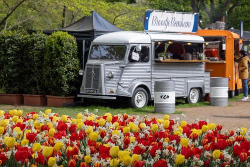 Pays-Bas, Kenkenhof - Food-truck pour les touristes