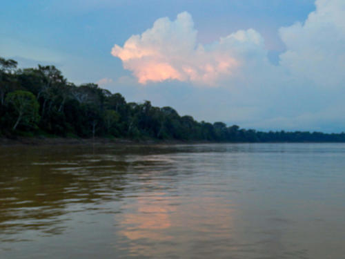 Pérou, Amazonie - lumières du soir sur le Rio Madre le Rio Madre