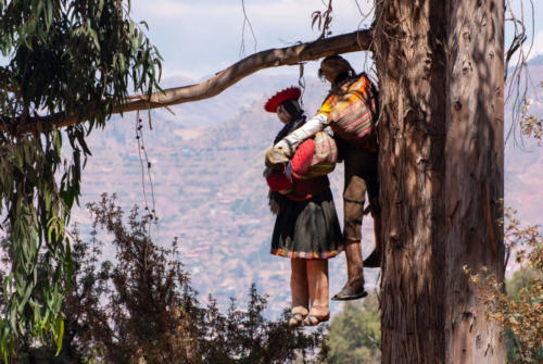 Pérou, Cuzco - Poupées de chiffons pour mettre à l'index des personnes en guise de punition
