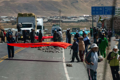 Pérou, de Puno à Cuzco - manifestation