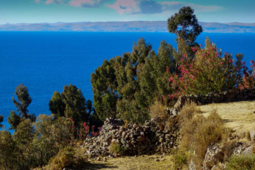 Pérou, lac Titicaca -Ile Amantani, paysage