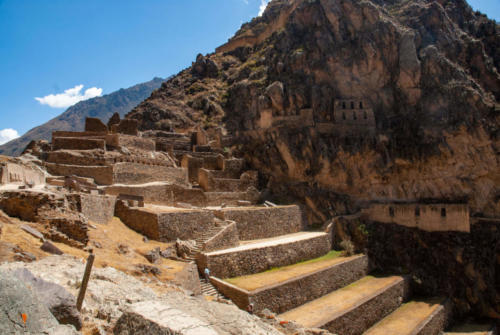 Pérou, Vallée sacrée - terrasses à Ollantaytambo