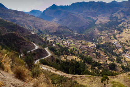 Pérou, Vallée sacrée - Terrasses sur la route vers Pisac