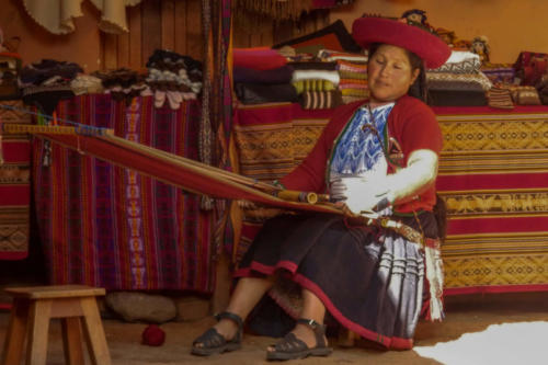 Pérou, Vallée sacrée - Chinchero, textile traditionnel