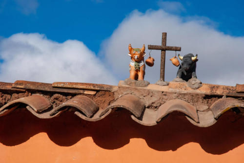Pérou, Vallée sacrée - Décoration de maison à Chinchero