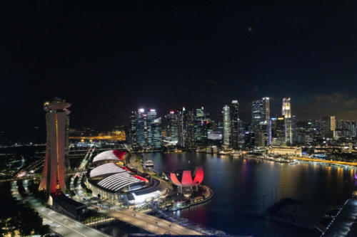 Singapour de nuit - Depuis la grande roue