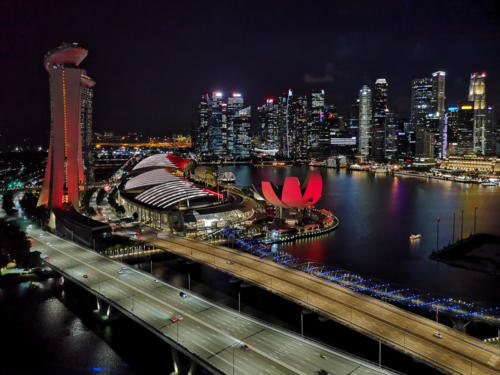 Singapour de nuit - Depuis la grande roue