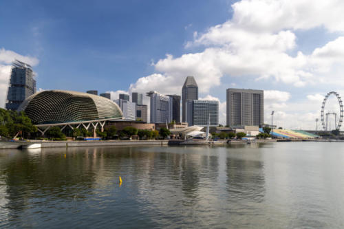 Singapour - Le business centre vu du Marina Bay Sand