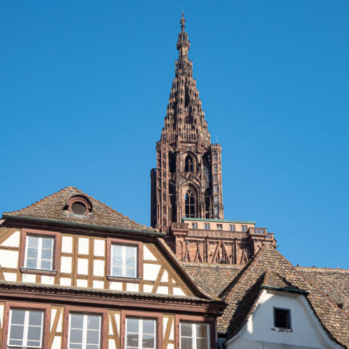 Alsace - Clocher de la cathédrale de StrasbourgWE Alsace-106_OLR_7437