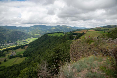 France, Auvergne - Cantal, col de Curebourse, vue sur les monts du Cantal
